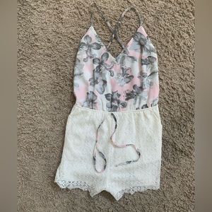 Womens floral/lace romper
